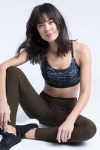 Load image into Gallery viewer, Lace Back Ankle Tight (juniper green)
