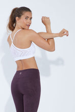 Load image into Gallery viewer, Embossed Mid Calf Capri (wild plum brush stroke)
